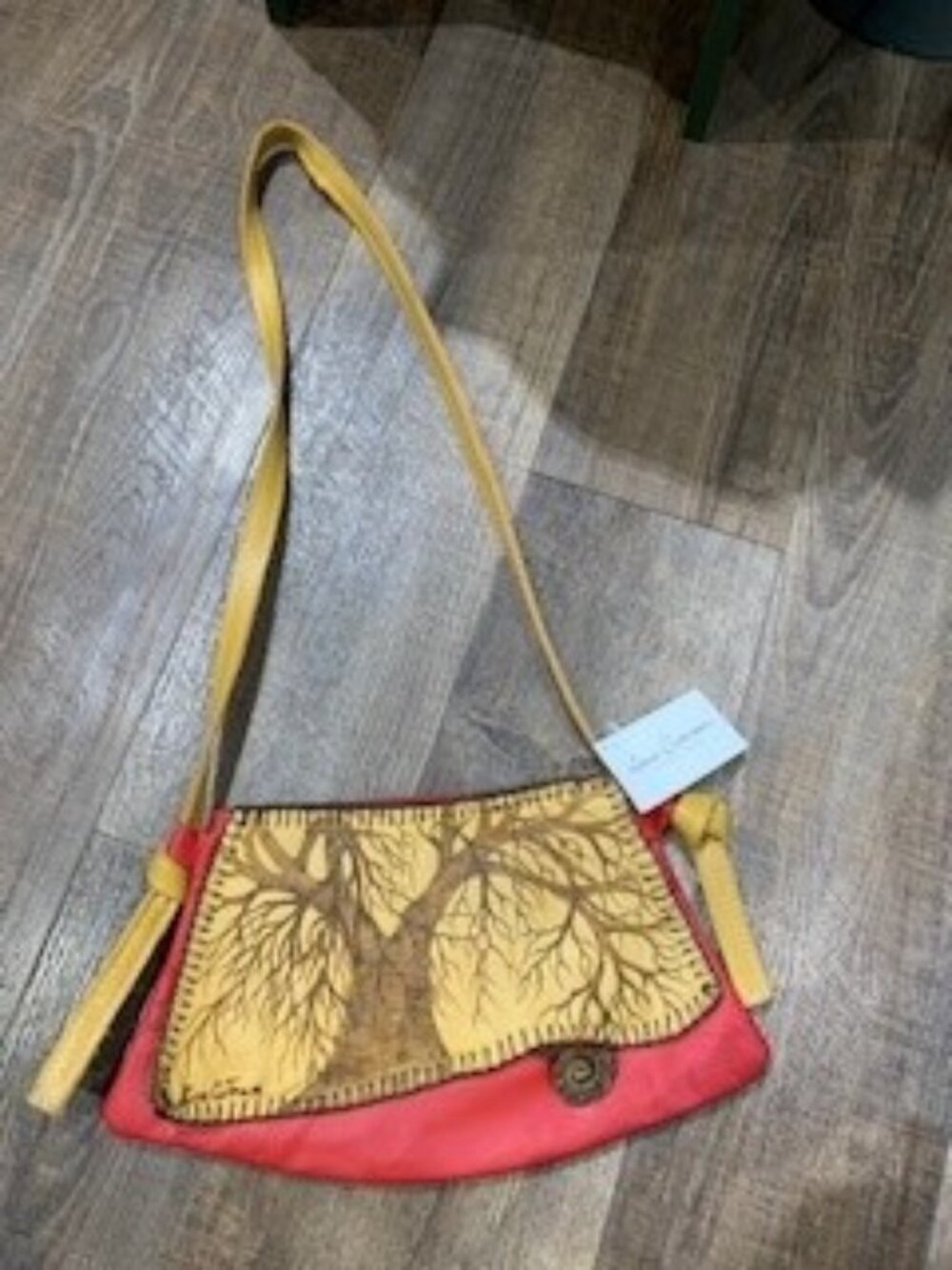 Lina Cutnam | Tree of Life red leather bag
